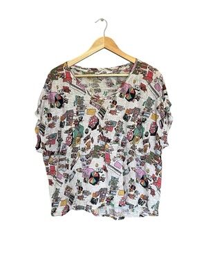 Nicole Miller Beach Theme Design Shirt